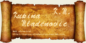 Kupina Mladenović vizit kartica